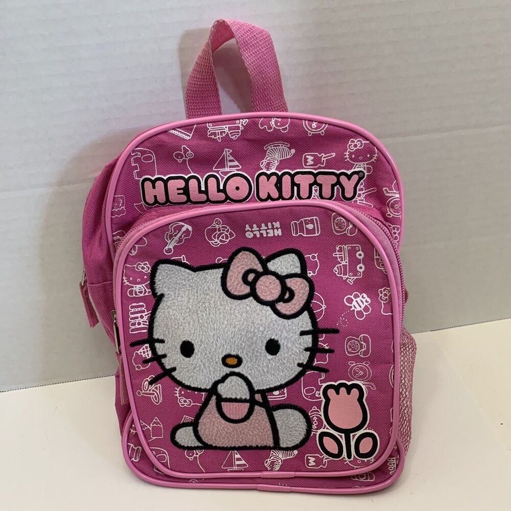 Hello Kitty Small Backpack Pink Tulip 10” By 8”